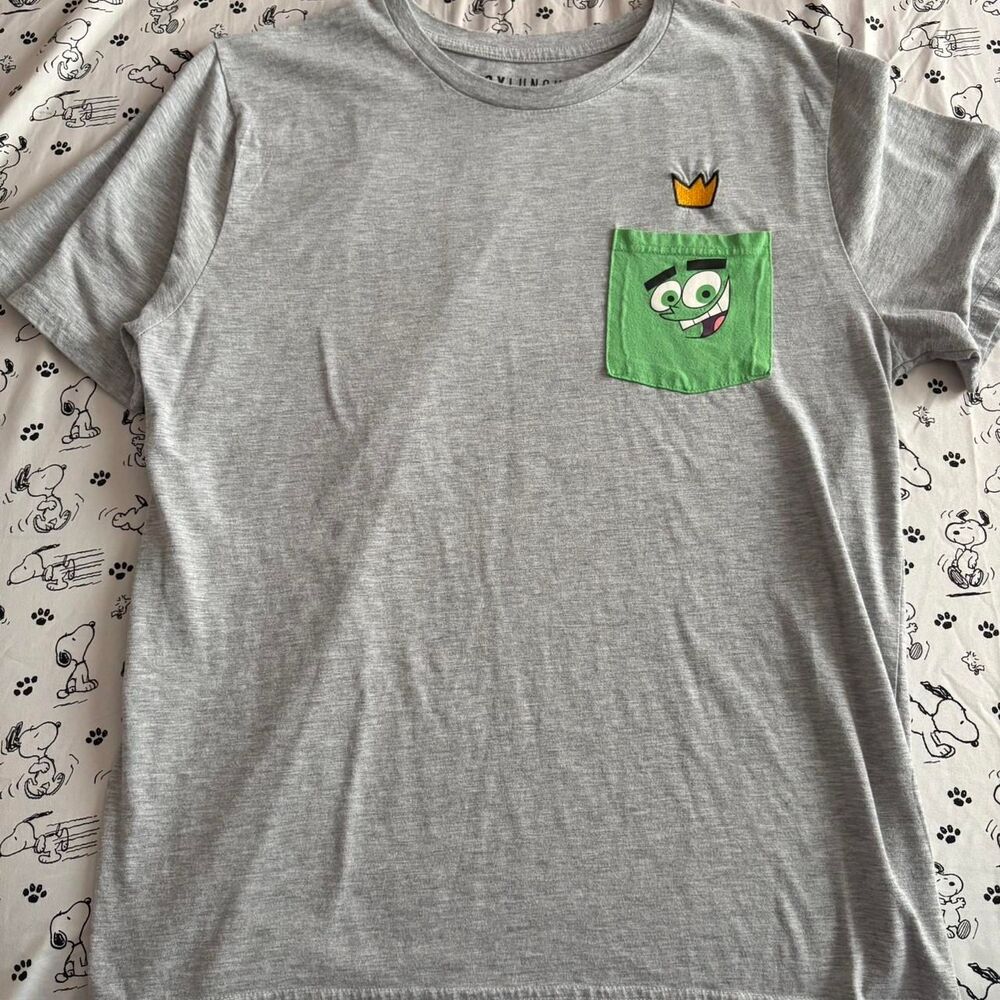Nickelodeon Women's Grey and Green Shirt